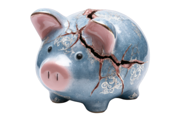 A cracked piggy bank (3)