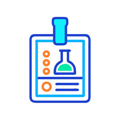 Colorful recipe card with ingredients and bottle image design