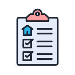 House inspection checklist on clipboard for real estate management