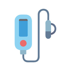 Isolated medical device with screen, cable and sensor illustration