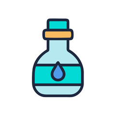 Essential liquid flat icon illustration isolated on background