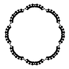 Black vintage vector frame on a white background.