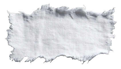 A piece of frayed white fabric