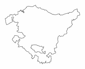 Basque Country outline map