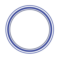 Blue circle logo frame element grafis
