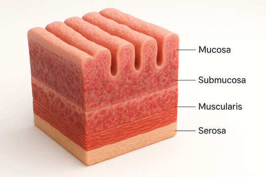 Digestive Tract Wall Illustration: Detailed Layers of the Gut Wall [Illustration]