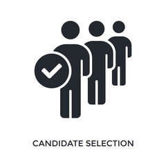 Candidate Selection Icon Glyph Style. Vector Illustration For Graphic Design