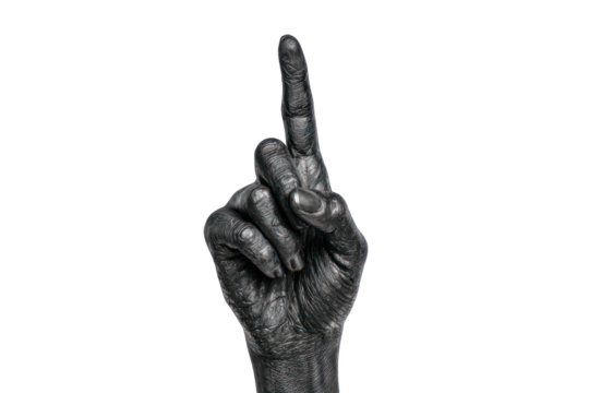 A hand pointing upwards