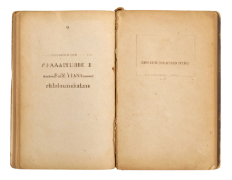 Pile of antique books with dark, textured covers, isolated on a white background for a historical or literary theme