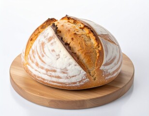 Artisan Sourdough Bread A Deliciously Crusty Loaf on a Wooden Board, Perfect for Any Meal