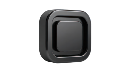 Square black button-like object