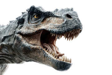 Close-up of a roaring T-Rex head