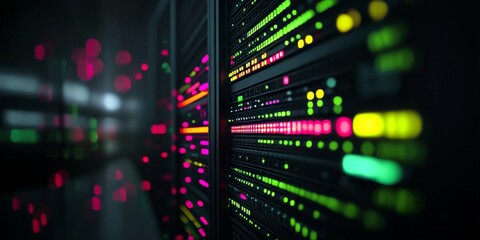 Naklejka premium Intricate Server Network System