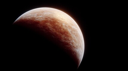 A stunning view of a distant planet. The surface showcases unique textures and colors. Cosmic elements blend in this artistic style. Perfect for space enthusiasts and digital art lovers. AI