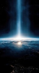 Cosmic beam illuminates Earth from space