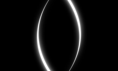 Abstract glowing curves create a mesmerizing and dynamic design on a black background