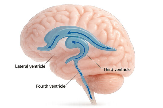 Human Brain Ventricles Illustration - Anatomy and CSF Flow [Illustration]