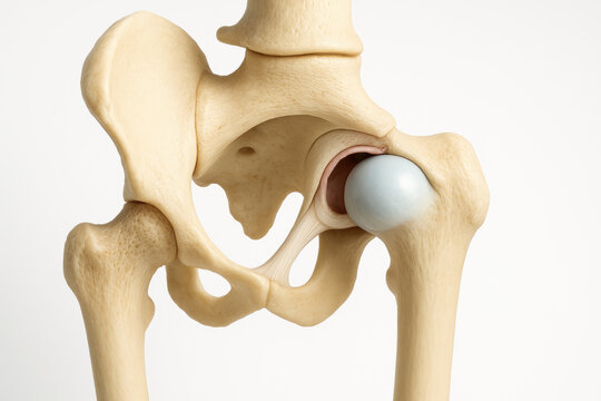 Human Hip Joint Anatomy Illustration: Pelvis, Femur, Acetabulum - Medical Diagram [Illustration]