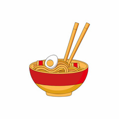 illustration japan noodle jpg on  with white background