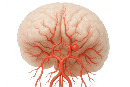 Brain Aneurysm Illustration - Medical Condition, Cerebral Health [Illustration]