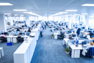 Fototapeta premium Blurred view of a large office space