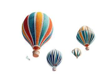Obraz premium Colorful hot air balloons against a dark background (1)