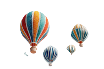 Colorful hot air balloons against a dark background (1)