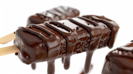chocolate cake on white background