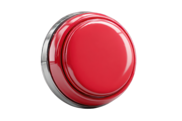 Red button, glossy finish