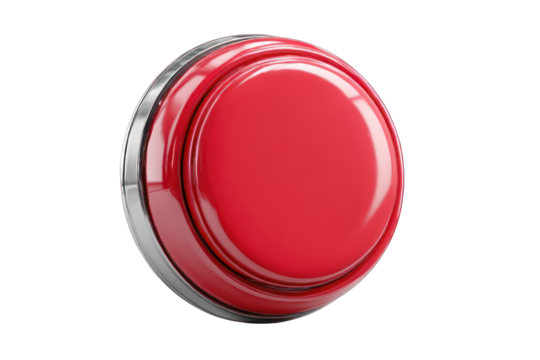 Red button, glossy finish