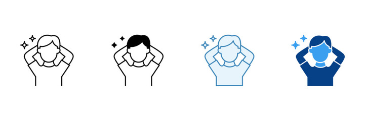 Fototapeta premium Relaxation Icon Set Multiple Style Collection