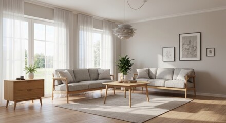 Bright, airy living room with natural light