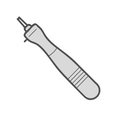 Illustration of a dental tool on a black background