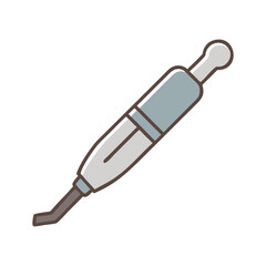 Stylized endodontic file illustration against black background