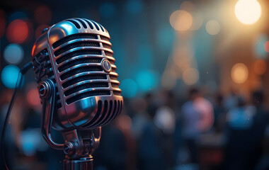 Rendered retro microphone