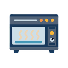 Illustration of modern oven, cooking concept on dark background