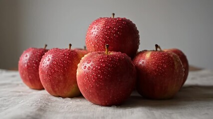 Red apples pyramid still life - Powered by Adobe