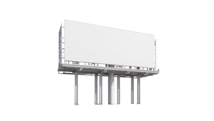 Blank billboard against dark background