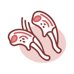 Stylized butterfly wings vector illustration on a black backdrop