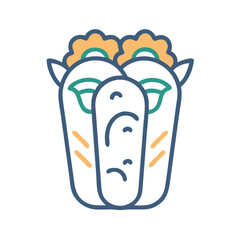 Abstract tribal mask vector illustration on dark background