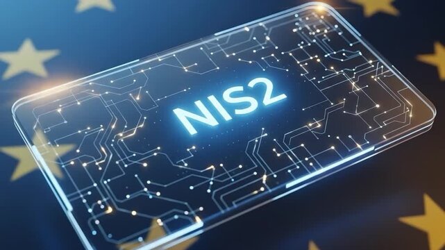 NIS2 Cybersecurity Concept on Smartphone Screen NIS2