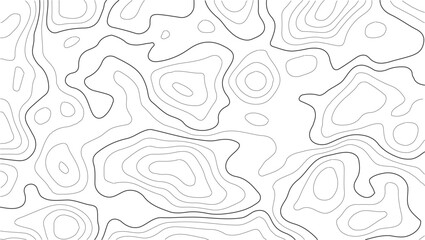 Topography vector pattern with abstract terrain textures, curved elevation contour lines, and seamless white relief design for scientific maps, hiking maps, outdoor adventure illustrations, landscape 