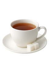 White tea cup isolated on transparent background