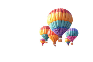 Obraz premium Colorful hot air balloons against a black background (5)