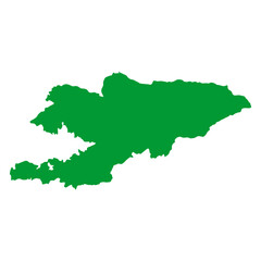 map of kyrgyzstan green