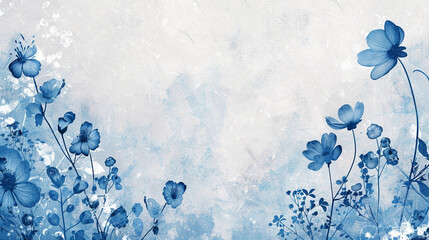 water drops on blue background