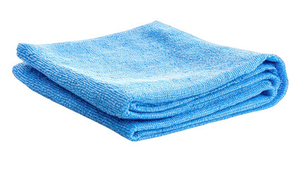 Folded light blue cleaning cloth