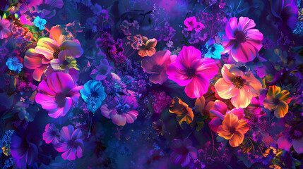 colorful flowers in the water