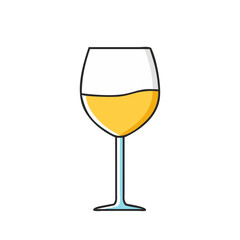 Illustration of a glass of white wine, a symbol of celebration, relaxation, and enjoyment of lifes simple pleasures
