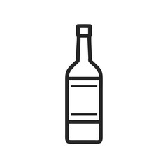 Vector art of wine bottle with label, a simple and elegant design for showcasing your brand or design in a modern way